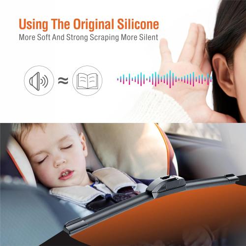 OEM 1818 Silicone Wiper Blade Replacement for Ford Ranger 2011-1999 Commander 10-06/Chevrolet HHR 2011-2006 Superior All-Seasons Windshield Wiper Blade(Set of 2)