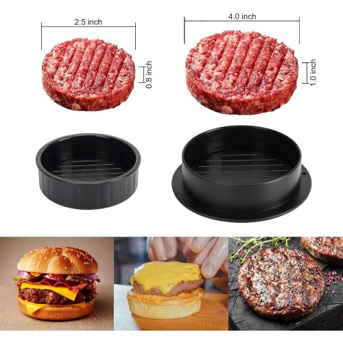 Burger Press Hamburger Patty Maker Slider Press Stuffed Burger Patty Press Regular Burger Patties Cookery Mold 3 in 1 Non Stick Kitchen Barbecue Tool