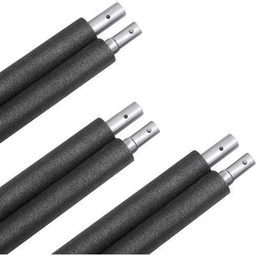 Zoomster Trampoline Replacement Enclosure Poles with Clamp and Hardware Fits 6 Straight Poles Trampoline (No Tool Needed. Can be Assembled by only one Adult)