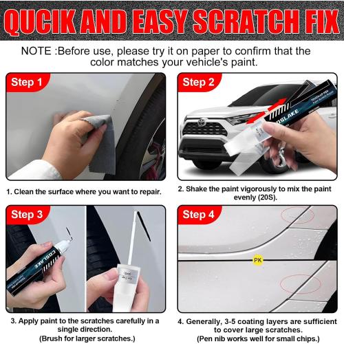 Car Touch Up Paint(Blue Crush Metallic(8W7(Include 2RC))) for Toyota, Car Paint Scratch Repair Kit, Quick & Easy Solution to Repair, 2 in 1 Scratch Remover Pen with Color-Matched
