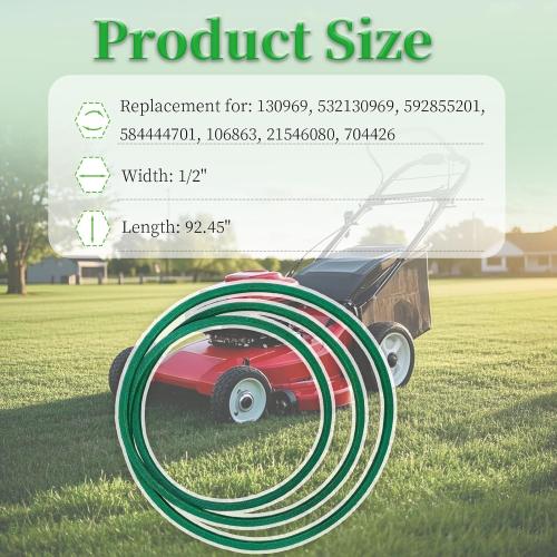 130969 Deck Belt for Craftsman Poulan 532130969 Lawn Mower (1/2 X 92.45)