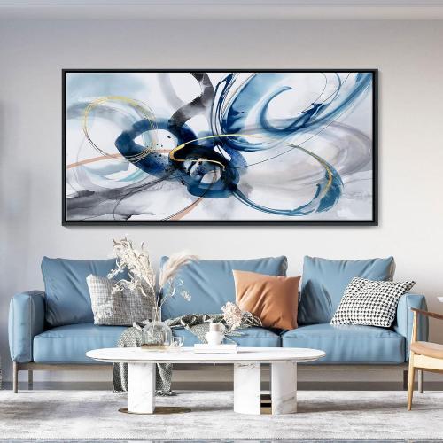 KLAKLA Extra Large Wall Art - Abstract Huge Canvas Picture Wall Decor Living Room Oversized Artwork for Walls Bedroom Office Decoration Modern Frame Wall Art