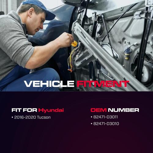 Front Driver Side Window Regulator Without Motor Fit for 2016-2020 Hyundai Tucson, 82471-D3011, 82471-D3010