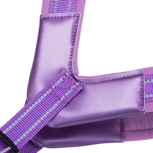 EXCELLENT ELITE SPANKER No Pull Dog Harness Step-in Adjustable Reflective Vest Soft Padded Easy Pet Chest Strap with Leash Clips for Small Medium Large Dogs Walking Training(Purple-M)