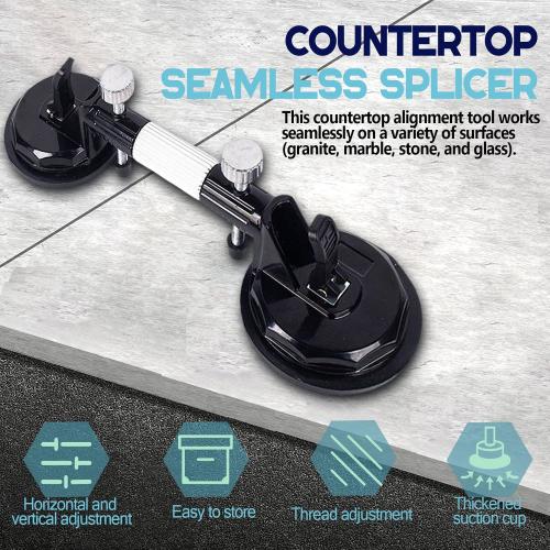 Laminate Floor Gap Repair Tool, Pro Countertop Alignment Clamps, Adjustable Granite Seam Setter with Vacuum Suction Cups, for Granite, Marble, Stone, Slab and Glass