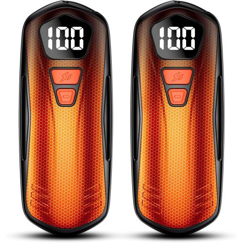 AI Hand Warmers Rechargeable 2 Pack, AI Smart Chips Electric Hand Warmers, Long Lasting Safe Heat, Portable Pocket Heater, Gifts for Christmas, Outdoor, Golf, Hunting, Camping Accessories -Black