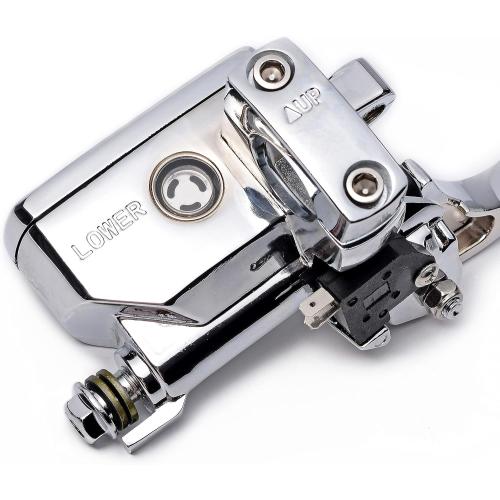 AMOPA Compatible with 1996-2012 Harley 1'' Handlebar Softail Dyna Sportster V-Rod Motorcycle Horn Turn Signal Head Light Switch with Harness & Hydraulic Brake Master Cylinder Clutch Levers