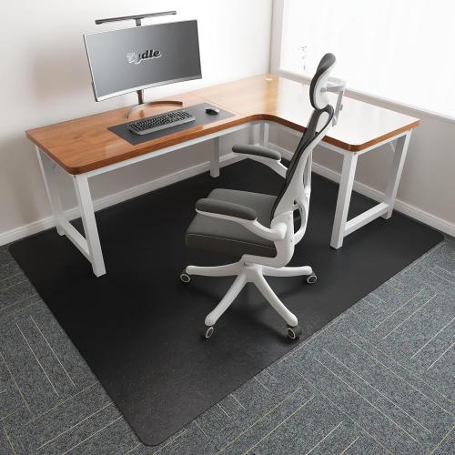 Tydle Chair Mat for Carpet, 60 x 46 Non-Slip Chair Mat for Carpeted Floors, Heavy Duty Computer Under Desk Plastic Floor Mat with Grips, Carpeted Floor Protector for Home Office (Black)