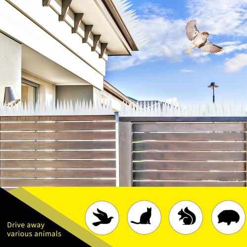 Bird Spikes, Clear,6 Pcs,Pigeon Spikes for Outdoor,Keep Birds Squirrel Raccoon Away for Outside, Patio, Plastic Fences Spikes, 6.5FT