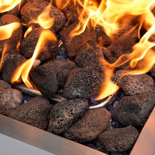 Mr. Fireglass Lava Rock Granules, 2.75-5 Large Volcanic Lava Rock for for Fire Pits, Fire Bowls, Fire Table and Gas Log Sets, Decorative Landscaping, Indoor & Outdoor Fireplaces - 10 Pounds, Black