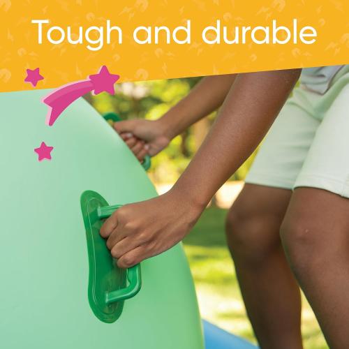 Hearthsong 8-Foot Inflatable Dome Rocker with 6 Handles - Children's Fun Play Equipment Blow Up Giant Bouncer Backyard Toy for Outdoor Game Activities for Boys and Girls Ages 5  (Max Weight 250 lbs)