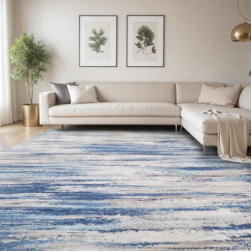Grey & Beige tchdio Area Rugs for Living Room, Machine Washable Rug Modern Abstract Area Rug, Non Slip Rugs for Bedroom Rug, Soft Indoor Carpet for Living Room Office Dorm, Grey
