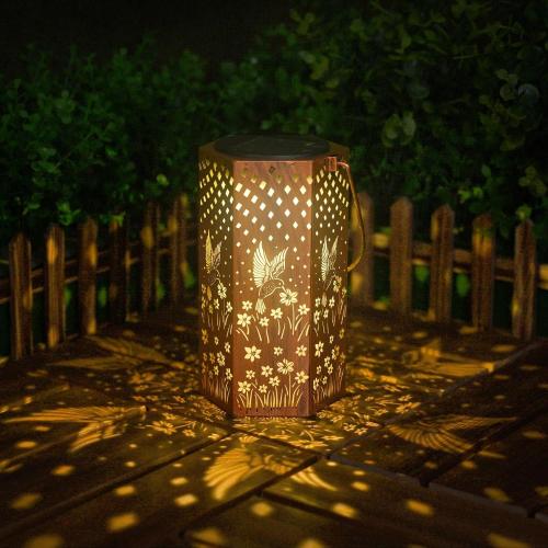 Christmas Gifts for Women Men Mom - Hummingbird Solar Lights Outdoor - Mothers Day Gifts, Solar Lanterns Outdoor Waterproof Garden Decor for Outside, Patio, Yard