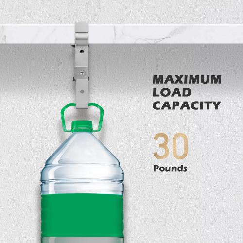 Stocking Hangers for Mantel,4 Pcs 2 in 1 Adjustable Fireplace Christmas Stocking Holder,No-Drill, Easy to Install Garland Hanger for Christmas Decorations,Fits 0.1”-3.5”Mantles (Silver, 4)