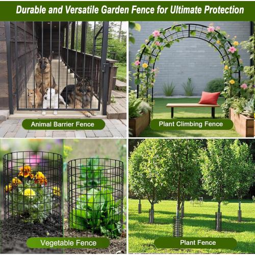 Welded Wire Fence 36inch x 50ft, Black PVC Coated Garden Fencing, 2 inch x 3inch 16Gauge Chicken Wire Fence Roll, Anti-Rust Metal Fencing for Yard Plant Protection Poultry Netting