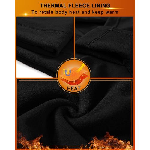 Size XL YEZII Fleece Lined Leggings with Pockets for Women,High Waisted Winter Yoga Pants