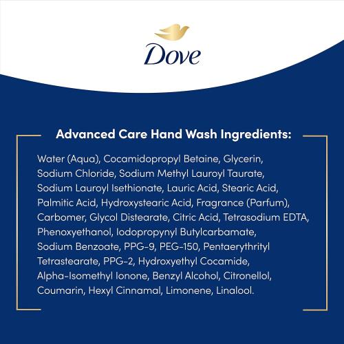 4 Dove Advanced Care Hand Wash Deep Moisture 4 Count for Soft, Smooth Skin, More Moisturizers than the Leading Ordinary Hand Soap, 12 oz
