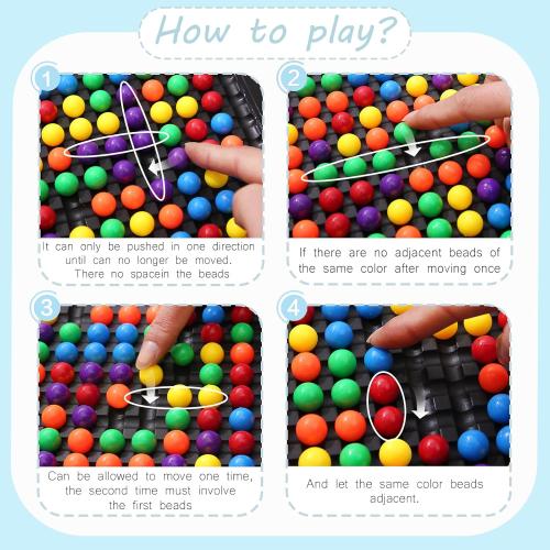 241PCS Marbles Intellectual Chessboard Dual Dual Strategy Board Game,Colored Marbles Fun Table Top Strategy Chess Board Game for Kids & Adults