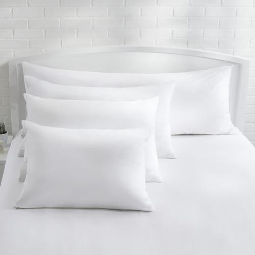 Amazon Basics King Pillow Protector with Zipper, Breathable 100% Cotton Hypoallergenic, Tight Weave, Machine Washable, White, 37 x 21 Inches, Pillows Not Included