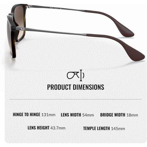 Ray-Ban RB4187 CHRIS Square Shaped Sunglasses for Men & Women with Official RAYBAN Eyewear