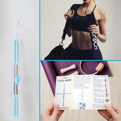 Back Stretcher for Lower Pain Relief – Neck Posture Corrector and Spine Alignment Stick – Yoga Stick for Lower Back and Shoulder Pain – Smart Posture Corrector for Women and Men