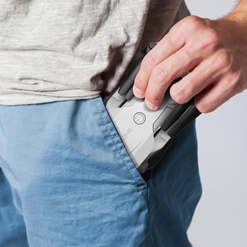 Drone with 1080P Camera - Foldable Remote Control Quadcopter with Voice Gesture Control, 3D Flip, One Key Start, Emergency Stop, 2 Batteries, Easier to use, Toy for Adults Beginners, Grey