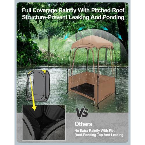 Sports Tent, Instant Weather Proof Pod, Pop Up Bubble Clear View Tent, Sports Pod with Extra Top Cover for Soccer, Football, Softball Games, and Other Outdoor Events, Baobrava, MioTsukus