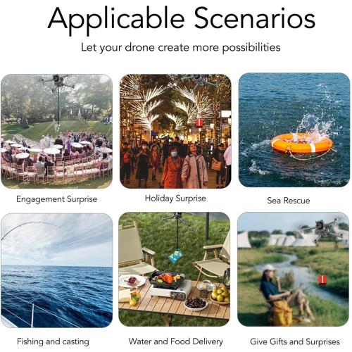 Color Grey Startrc Drone Drop Release Device for AIR 3 Light Sensitive Control, Load Bearing, Compatible with Mini 2 Drone