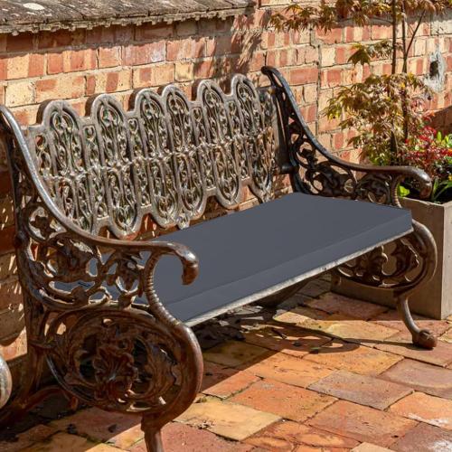 Outdoor Bench Cushions Porch Swing Cushions with Tie Patio Furniture Chair Cushion Bench Pad 5 Year Color Fastness Backyard Seat Pads Dark Grey