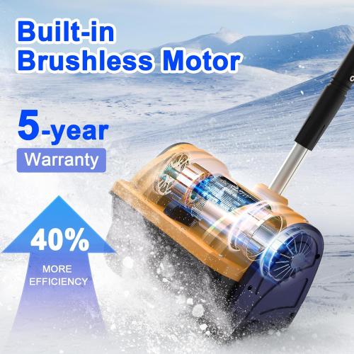 Cordless Snow Shovel Compatible for DeWalt 20V Battery with Brushless Motor, 12'' Cordless Snow Blower, Electric Snow Thrower,6.2 Clear Depth with Front Handle for Deck,Patio
