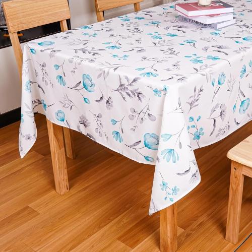 Floral Tablecloth Green Rectangle Table Cloth 60x84 Inch Waterproof Spill-Proof & Oil-Proof Outdoor Table Cover for Rectangle Table Home Kitchen Party Picnic Halloween Fall Decor
