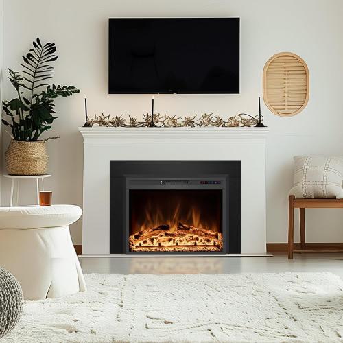 Fireplace Insert Trim Kit for 30.51 W x 24.92 H，Black，B0BBR2PHHK, Only Suitable for Rodalflame Size-Matched Fireplaces