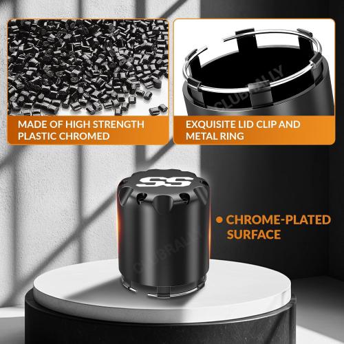 Universal Golf Cart ITP SS Wheel Center Hub Cap, 8,10,12 Inch Push in Style Black Center Cap Cover for Club Car EZGO Yamaha Golf Cart Wheel-4 Packs (Height 3.21 / Outer Diameter 2.75)