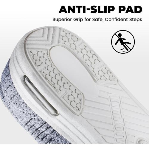 Diabetic Shoes for Men 8.5 Wide Width Orthopedic Slip-on Shoes Adjustable Closure Walking Sneakers for Foot Pain Relief Swollen Feet Grey