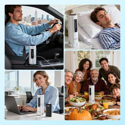 Hopelake Insulin Cooler Travel Case, Portable Insulin Refrigerator(4-7 Pens), Medication Travel Cooler with Temp Display(32℉-68℉), USB Charging/Dedicated Backup Power/Portable Cup Sleeves