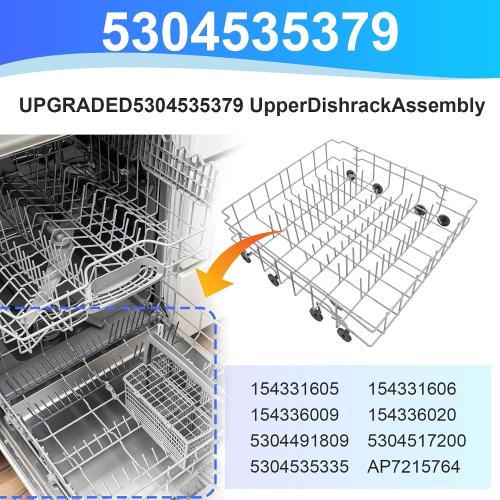 PakaLife 5304535379 Dishwasher Rack Replacement,Dishrack for Kenmore Crosley Frigidaire (5304535379)