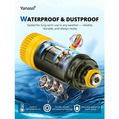 Pond Fountain Aerator, 1HP 15000 GPH Fountain Pump with Timer, 15A/110V 100FT power cord, 2 Spray Patterns, Energy-Efficient Water Circulation for Ponds & Lakes