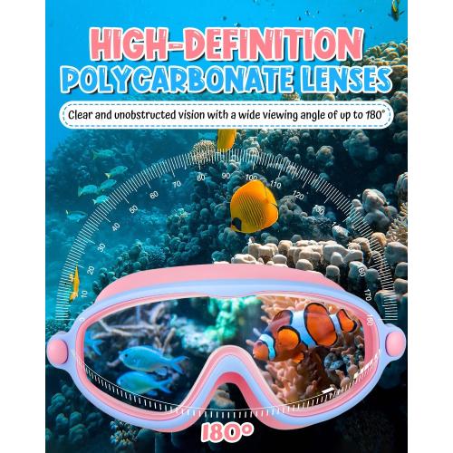 Rantizon Swim Goggles 2 Pack, Wide View Anti Fog&UV Swimming Goggles for Audlt, No Leaking Swim Glasses for Men Women Kids