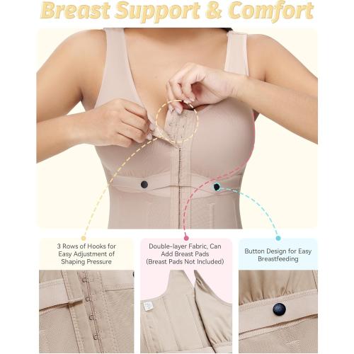 SHAPSHE Fajas Colombianas Moldeadoras Full Body Shaper Postparto Post Surgery Stage 2/3 Tummy Control Compression Garment Large