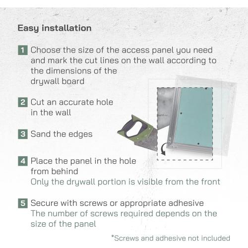 Vent Systems 20 x 20 Inch Access Panel - Drywall Wall Electrical Plumbing Cover Plate - Ceiling Wall Mount Drywall Access Panel - Metal Crawl Space Door for Home Garage Basement Attic