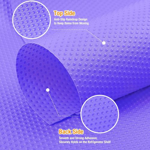 10Pack Refrigerator Liners,Fridge Shelf Liners,17.7x11.4 in,Purple