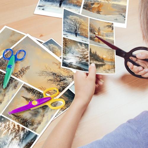 20 Pcs Decoupage Paper 8.3x11.2 Christmas Decoupage Paper Pack Papers Retro for Craft and Scrapbooking(Winter)