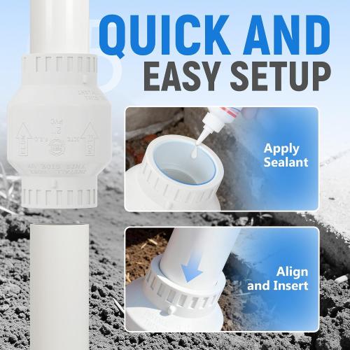 2 Inch PVC Check Valve, Socket x Socket