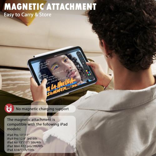 Stylus Pen for iPad, iPhone, Android, 2 in 1 Fast Charge Universal Active Stylus Pen for Touchscreen, Fine Tip, High Sensitivity, Magnetic Stylist Pencil for Samsung, Other Android Phones, Tablets