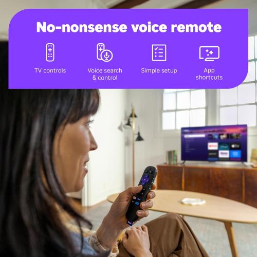 Roku Streaming Stick 4K - HDR & Dolby Vision Roku Streaming Device for TV with Voice Remote & Long-Range Wi-Fi - Free & Live TV