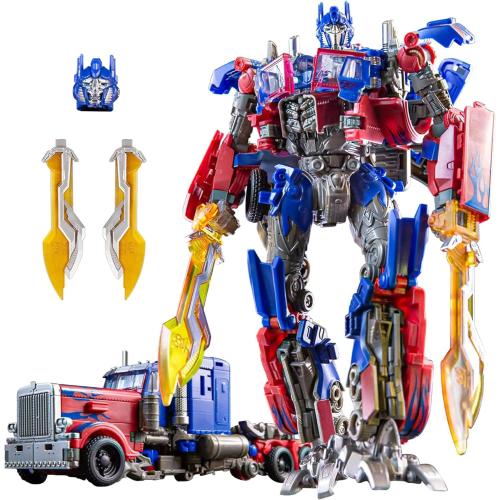 Transforming Toys Figures, Deformation Car Robot Toy with Extra Interchangeable Head & Weapons - Action Figure for Kids 7  , Birthday Toy