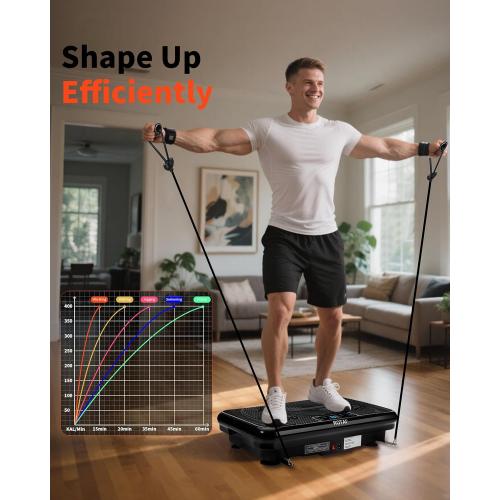Shake Plate Vibration Exercise Machine for Lymphatic Drainage Massager & Weight Loss, 400 lbs Capacity Whole Body Vibrating Plate Workout for Women and Men