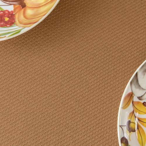 maxmill Harvest Square Tablecloth Stain Resistant Waterproof Wrinkle Resistant Washable Soft Table Cloth for Fall Harvest Thanksgiving Decorative Fabric Table Cover, 52 x 52 Inch, Amber Bronze