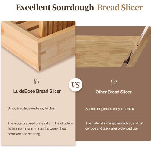 Bread Slicer for Sourdough Rounds & Homemade Bread, 10.5″ Adjustable Large Wide Capacity, Perfect for Artisan Loaves, Durable & Easy to Use – The Ideal Gift for Baking Enthusiasts