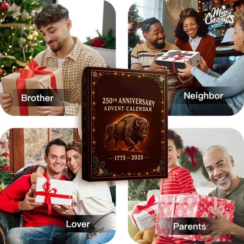 Whiskey Advent Calendar 2025, 24 Days of Premium Whiskey Pendants, 3D Stereo Design Christmas Countdown, Exclusive Holiday Countdown Gift Box for Men & Women